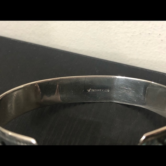 Turquoise Sterling Silver Cuff Bracelet - Picture 4 of 6